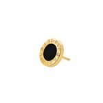 Pre-Owned Bvlgari Bvlgari 18K Yellow Gold Single Stud Earring with Onyx Insert - Image 2