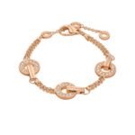 Pre-Owned Bvlgari Bvlgari Openwork 18K Rose Gold Full Pavé Diamond Bracelet