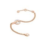 Pre-Owned Bvlgari Bvlgari Openwork 18K Rose Gold Mother-of-Pearl and Diamond Bracelet - Image 2
