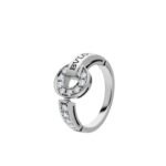 Pre-Owned Bvlgari Bvlgari Ring in 18K White Gold Set with Pavé Diamonds