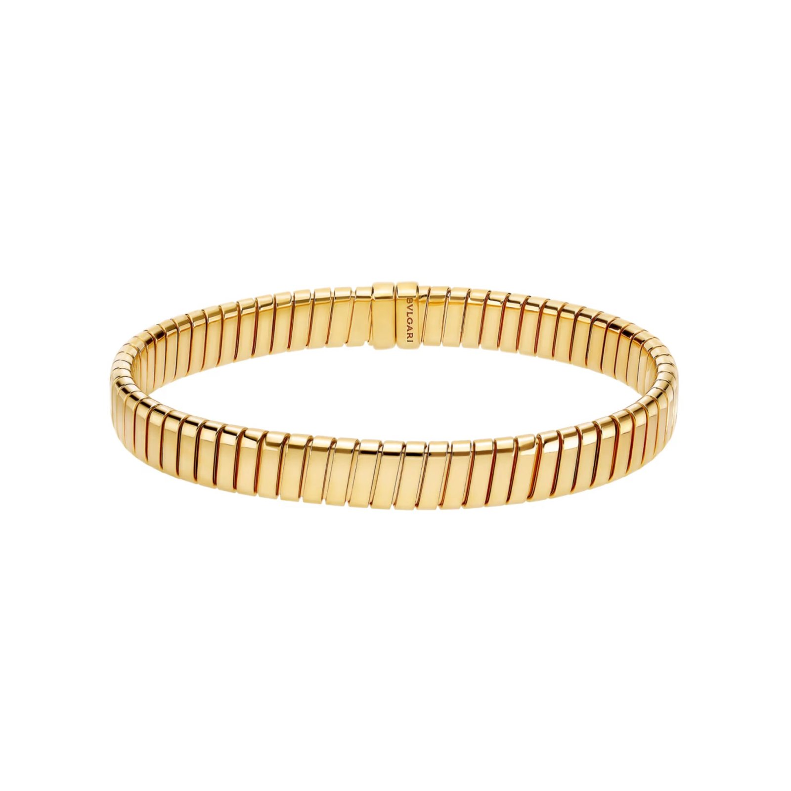Pre-Owned Bvlgari Bvlgari Tubogas 18K Yellow Gold Bracelet (1) Pre-Owned Bvlgari Bvlgari Tubogas 18K Yellow Gold Bracelet