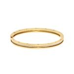 Pre-Owned Bvlgari B.zero1 18K Yellow Gold Pavé Diamond Spiral Bracelet