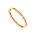 Pre-Owned Bvlgari B.zero1 18K Yellow Gold Pavé Diamond Spiral Bracelet - Image 2