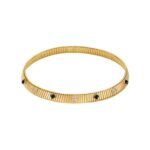 Pre-Owned Bvlgari Bvlgari Tubogas 18K Yellow Gold Pavé Diamond and Black Onyx Necklace