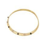 Pre-Owned Bvlgari Bvlgari Tubogas 18K Yellow Gold Pavé Diamond and Black Onyx Necklace - Image 2