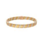 Pre-Owned Bvlgari Bvlgari Tubogas 18K Yellow, White and Rose Gold Bracelet