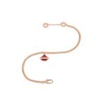 Pre-Owned Bvlgari Divas' Dream 18K Rose Gold Carnelian Bracelet - Image 2