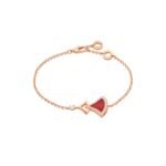 Pre-Owned Bvlgari Divas' Dream 18K Rose Gold Carnelian and Diamond Bracelet