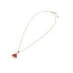 Pre-Owned Bvlgari Divas’ Dream 18K Rose Gold Carnelian and Diamond Necklace - Image 2