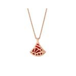 Pre-Owned Bvlgari Divas’ Dream 18K Rose Gold, Carnelian and Diamond Necklace - Image 4