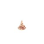 Pre-Owned Bvlgari Divas' Dream 18K Rose Gold Fan-Shaped Single Stud Earring with Carnelian and Pavé Diamonds - Image 2