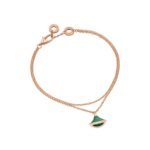 Pre-Owned Bvlgari Divas' Dream 18K Rose Gold Malachite Bracelet