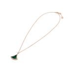 Pre-Owned Bvlgari Divas’ Dream 18K Rose Gold Malachite and Pavé Diamond Necklace - Image 3