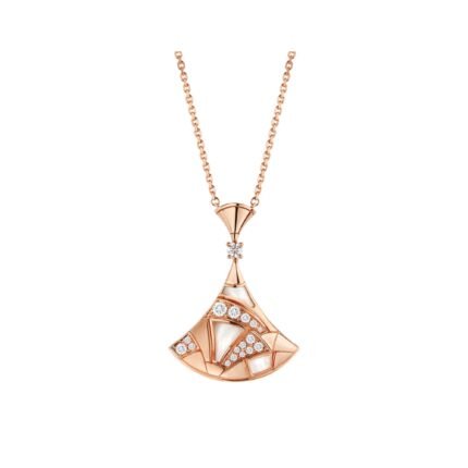 Pre-Owned Bvlgari Divas’ Dream 18K Rose Gold Mother-of-Pearl and Diamond Necklace