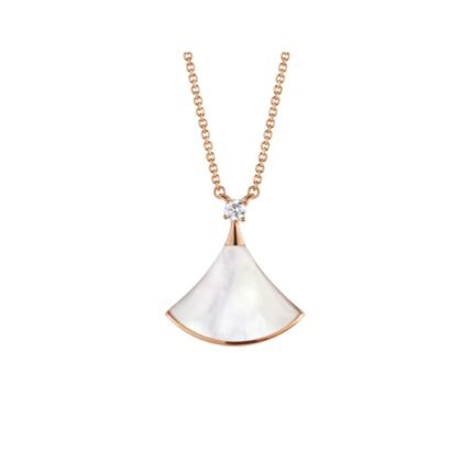 Pre-Owned Bvlgari Divas’ Dream 18K Rose Gold, Mother-of-Pearl and Diamond Necklace