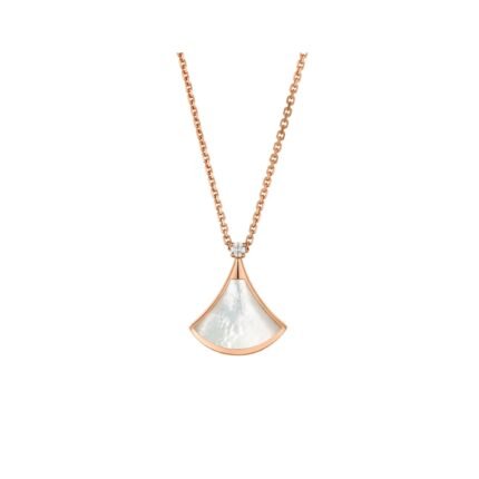 Pre-Owned Bvlgari Divas’ Dream 18K Rose Gold, Mother-of-Pearl and Diamond Necklace
