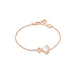 Pre-Owned Bvlgari Divas' Dream 18K Rose Gold Mother-of-Pearl and Pavé Diamond Bracelet