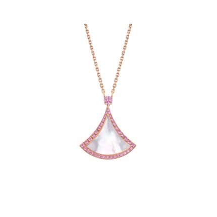 Pre-Owned Bvlgari Divas’ Dream 18K Rose Gold Mother-of-Pearl and Pink Sapphire Necklace – Chinese Valentine’s Day Special Edition