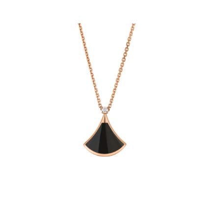 Pre-Owned Bvlgari Divas’ Dream 18K Rose Gold, Onyx and Diamond Necklace