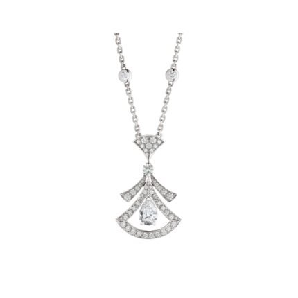 Pre-Owned Bvlgari Divas’ Dream 18K White Gold Diamond Openwork Necklace