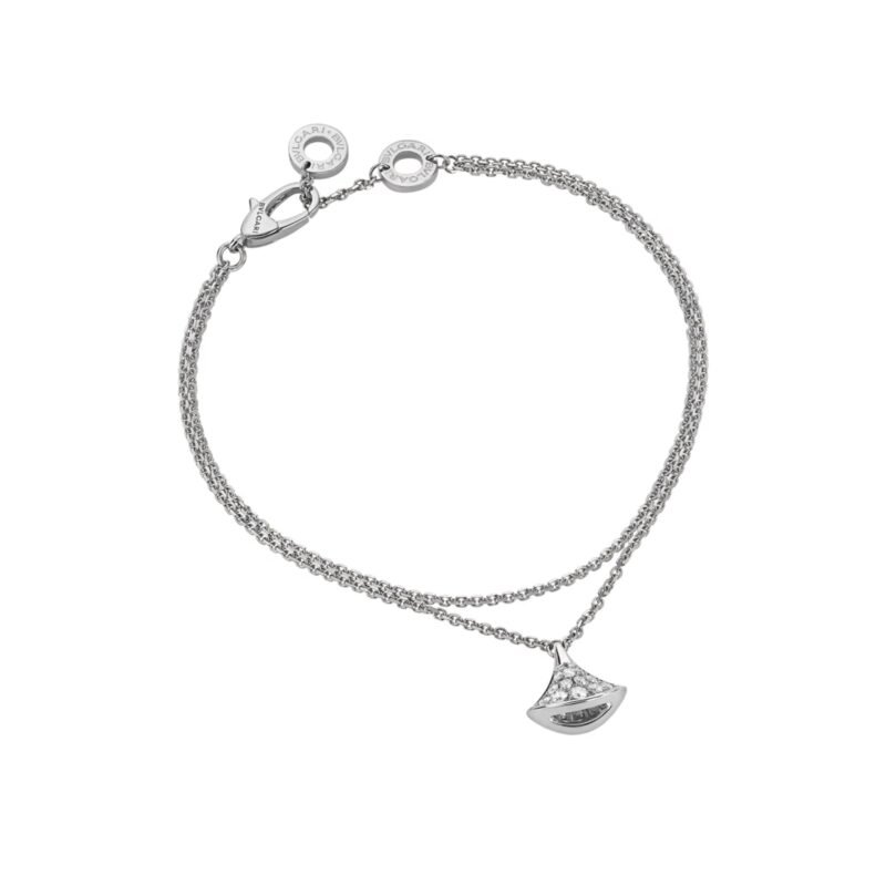 Pre-Owned Bvlgari Divas' Dream 18K White Gold Full Pavé Diamond Bracelet