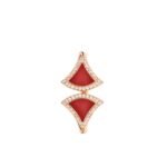 Pre-Owned Bvlgari Divas' Dream Ring in 18K Rose Gold Set with Carnelian Elements and Pavé Diamonds - Image 2