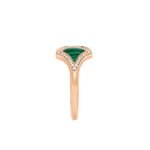 Pre-Owned Bvlgari Divas' Dream Ring in 18K Rose Gold Set with Malachite Elements and Pavé Diamonds - Image 2