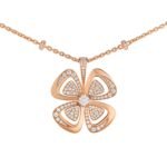 Pre-Owned Bvlgari Fiorever 18K Rose Gold Diamond Necklace - Image 3