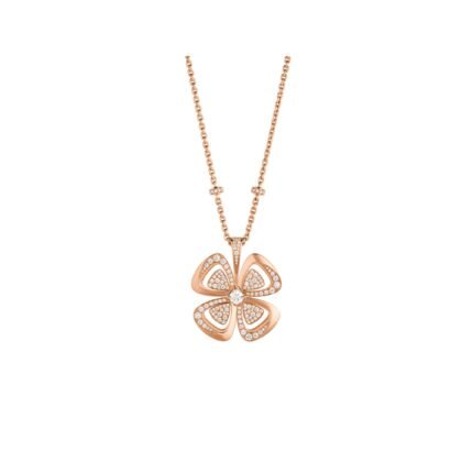 Pre-Owned Bvlgari Fiorever 18K Rose Gold Diamond Necklace