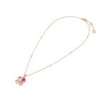 Pre-Owned Bvlgari Fiorever 18K Rose Gold Rubellite and Diamond Necklace - Image 3