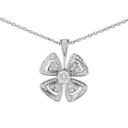 Pre-Owned Bvlgari Fiorever 18K White Gold Diamond Necklace