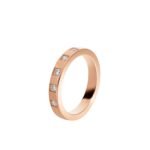 Pre-Owned Bvlgari MarryMe Wedding Band in 18K Rose Gold Set with Five Diamonds