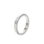 Pre-Owned Bvlgari MarryMe Wedding Band in Platinum 950/1000 Set with a Diamond