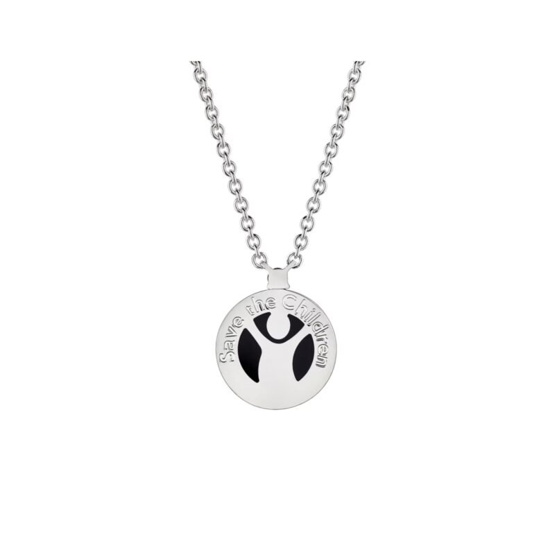 Pre-Owned Bvlgari Save the Children 10th Anniversary Sterling Silver, Onyx and Ruby Necklace