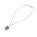 Pre-Owned Bvlgari Serpenti Seduttori 18K Rose Gold Malachite and Diamond Necklace - Image 2