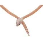 Pre-Owned Bvlgari Serpenti Two-Coil 18K Rose Gold Pavé Diamond and Black Onyx Necklace - Image 2