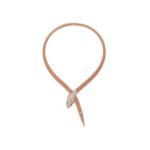 Pre-Owned Bvlgari Serpenti Two-Coil 18K Rose Gold Pavé Diamond and Black Onyx Necklace