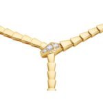 Pre-Owned Bvlgari Serpenti Viper 18K Yellow Gold Demi Pavé Diamond Necklace - Image 2