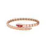 Pre-Owned Bvlgari Serpenti Viper Chinese New Year Special Edition 18K Rose Gold Ruby One-Coil Bracelet - Image 2
