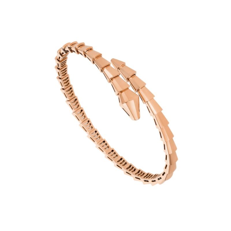 Pre-Owned Bvlgari Serpenti Viper One-Coil 18K Rose Gold Bracelet
