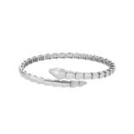 Pre-Owned Bvlgari Serpenti Viper One-Coil 18K White Gold Bracelet - Image 2