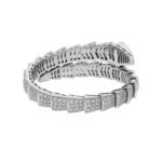 Pre-Owned Bvlgari Serpenti Viper One-Coil 18K White Gold Full Pavé Diamond Bracelet - Image 2