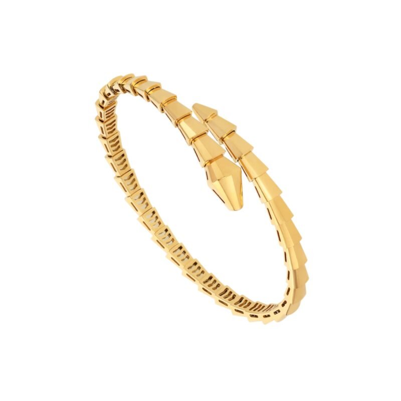 Pre-Owned Bvlgari Serpenti Viper One-Coil 18K Yellow Gold Bracelet