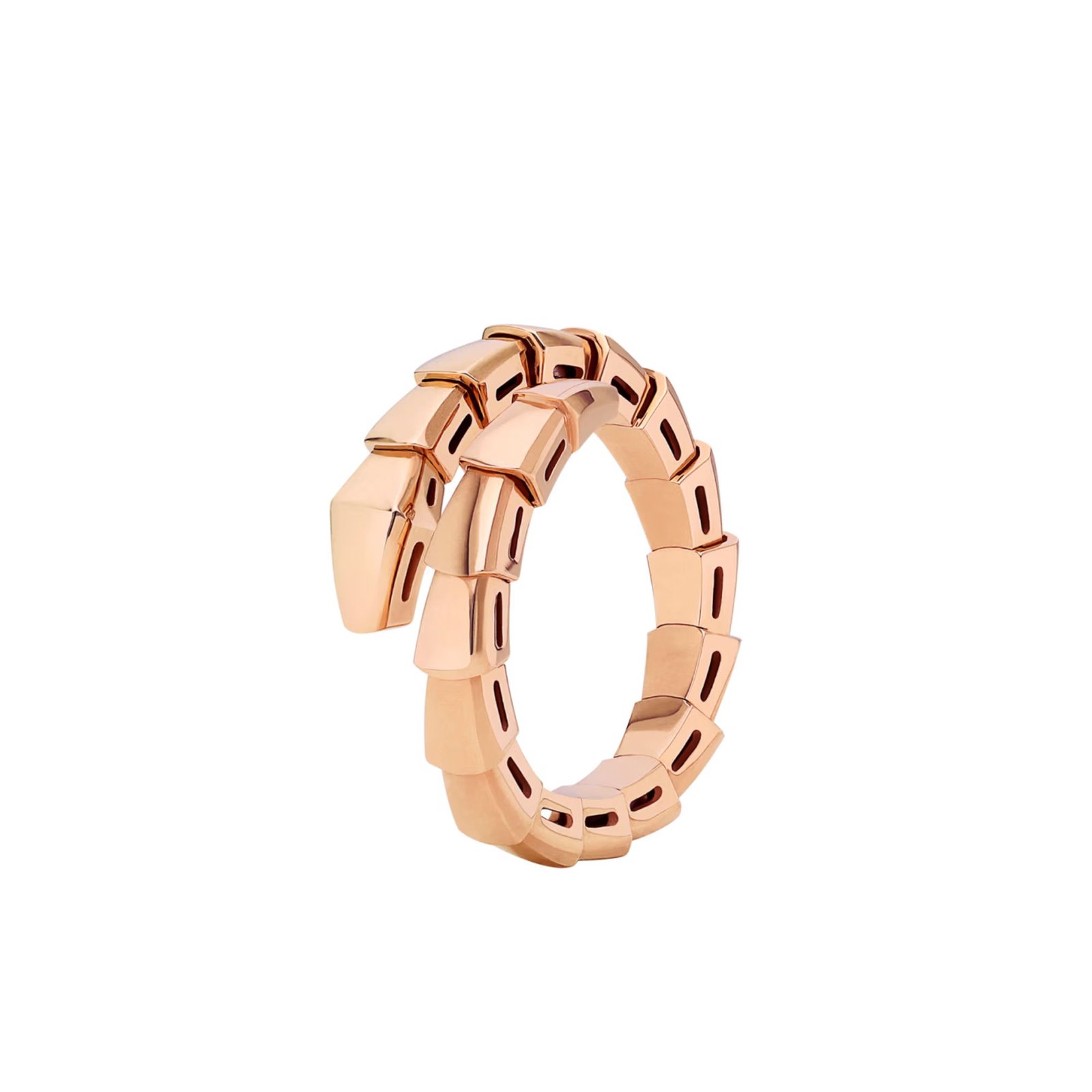 Pre-Owned Bvlgari Serpenti Viper One-Coil Ring in 18 kt Rose Gold Pre-Owned Bvlgari Serpenti Viper One-Coil Ring in 18 kt Rose Gold