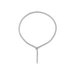 Pre-Owned Bvlgari Serpenti Viper Slim 18K White Gold Full Pavé Diamond Necklace