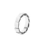 Pre-Owned Bvlgari Serpenti Viper Thick Wedding Band in 18 kt White Gold