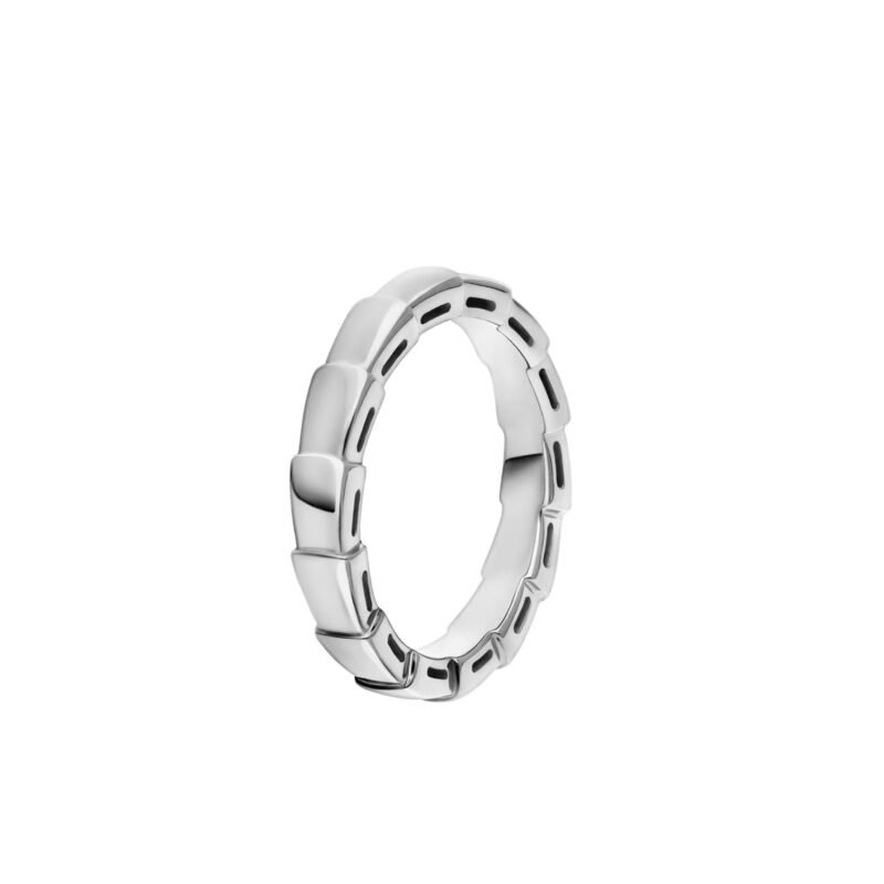 Pre-Owned Bvlgari Serpenti Viper Wedding Band in 18K White Gold