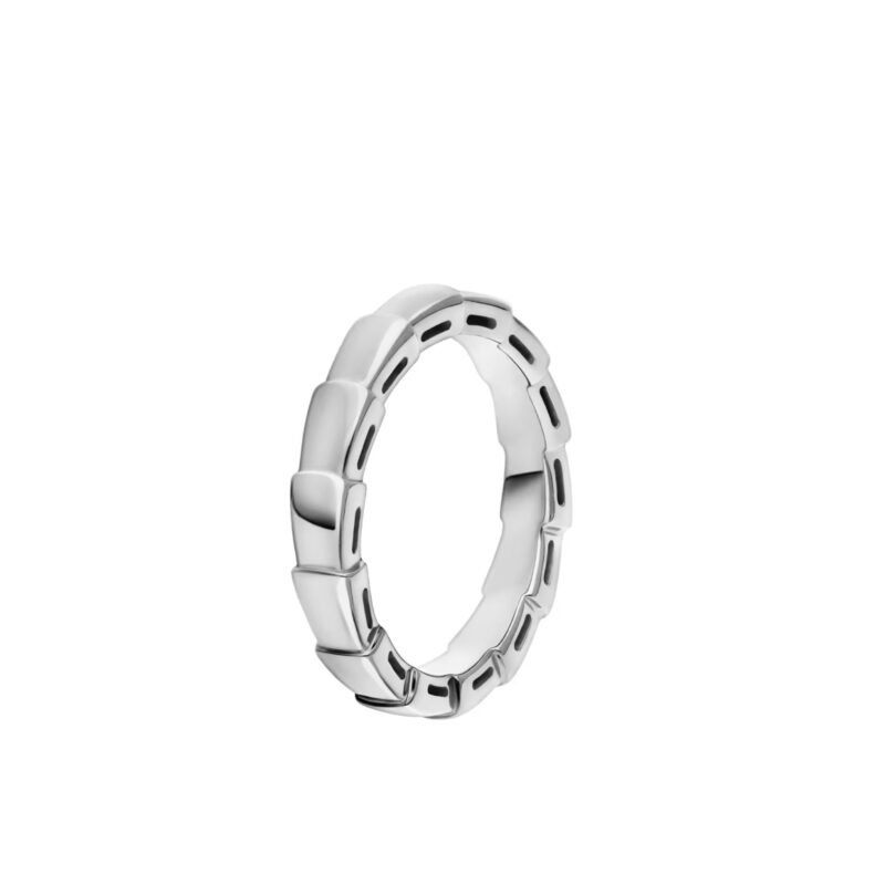 Pre-Owned Bvlgari Serpenti Viper Wedding Band in 18K White Gold