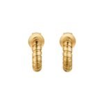 Pre-Owned Bvlgari Tubogas 18K Yellow Gold Hoop Earrings