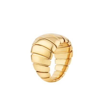 Pre-Owned Bvlgari Tubogas Ring in 18K Yellow Gold
